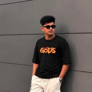 PREMIUM BLACK DROP SHOULDER T-SHIRT
